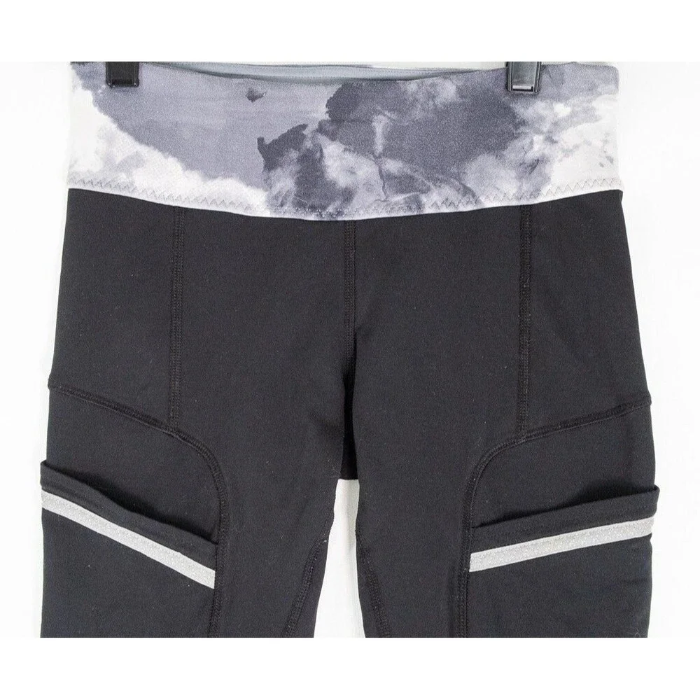 Lululemon Athletic Leggings Black and Gray Women's Size 4